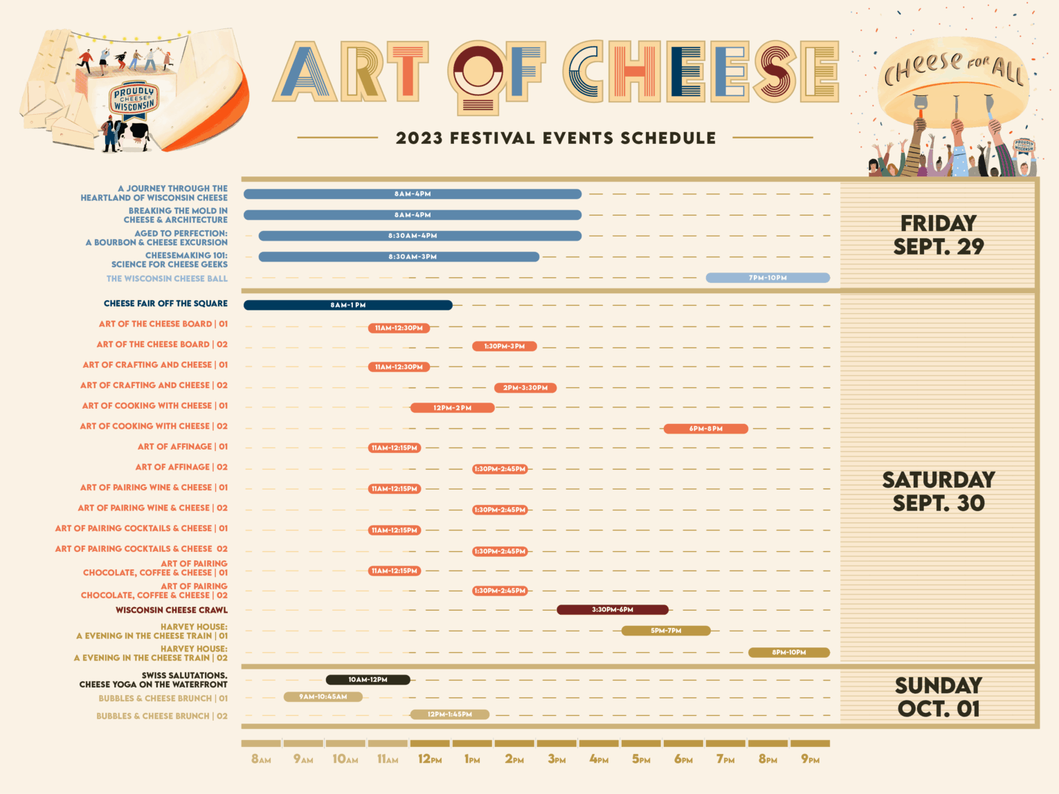 Art of Cheese Event Schedule