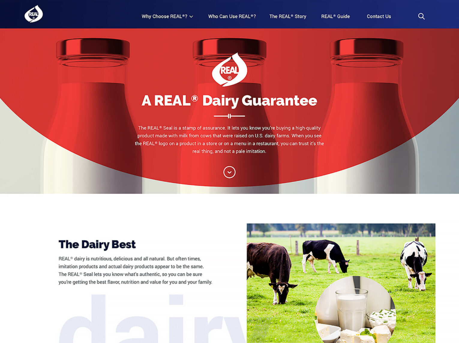 REAL® Seal image of website homepage